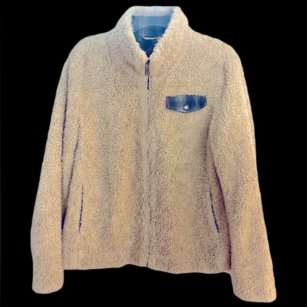 PENDLETON Women’s Nubby Sherpa Wool Blend Jacket Size L Breathable Relaxed